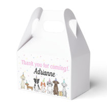 Dog Paw-ty Birthday Girl Personalized Favor Boxes