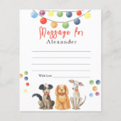 Dog Paw-ty Kids Time Capsule Message (Front)