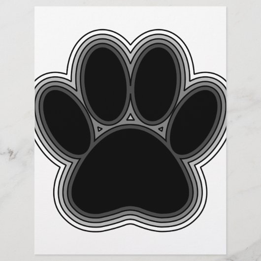 Dog Paw With Outlines (Front)