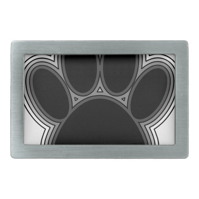 Dog Paw With Outlines Belt Buckle (Front)
