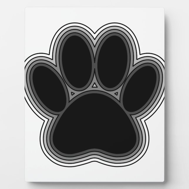 Dog Paw With Outlines Plaque (Front)
