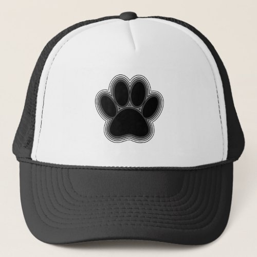 Dog Paw With Outlines Trucker Hat