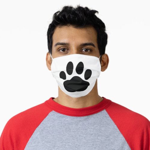 Dog Pawprint Adult Cloth Face Mask