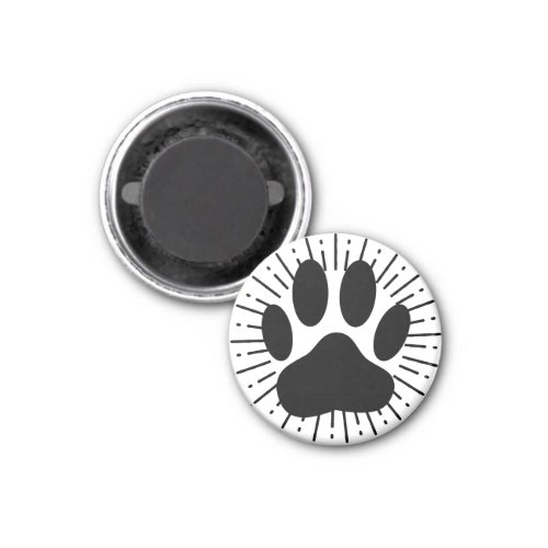 Dog Pawprint And Vintage Style Sunbeam  Magnet