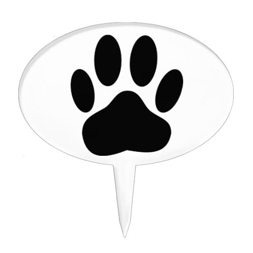 Dog Pawprint Cake Topper