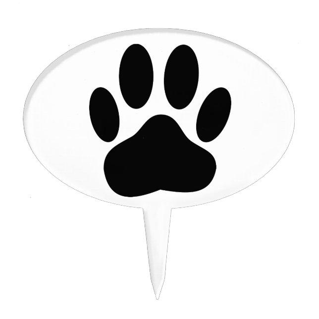 Dog Pawprint Cake Topper (Front)