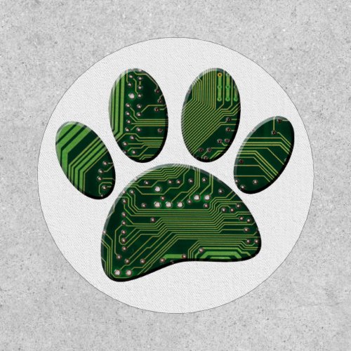 Dog Pawprint Circuit Board Patch