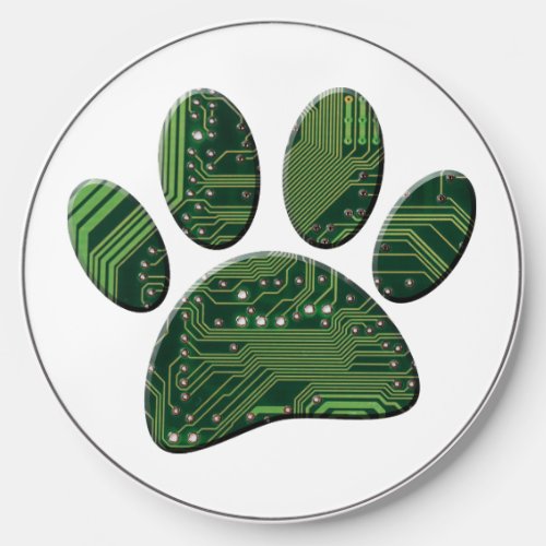 Dog Pawprint Circuit Board Wireless Charger