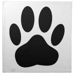 Dog Pawprint Cloth Napkin