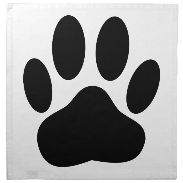 Dog Pawprint Cloth Napkin (Front)
