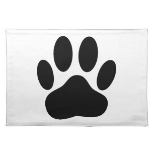 Dog Pawprint Cloth Placemat