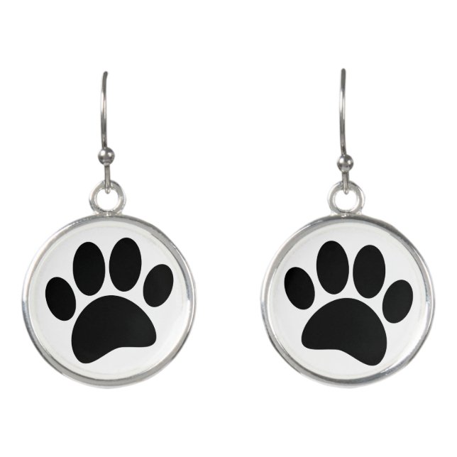 Dog Pawprint Custom Earrings (Front)