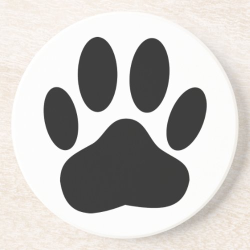 Dog Pawprint Drink Coaster