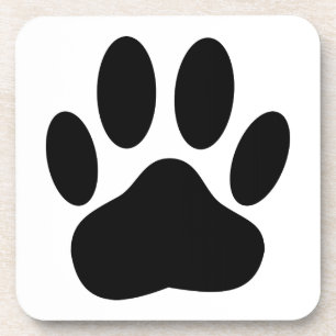 Dog Pawprint Drink Coaster