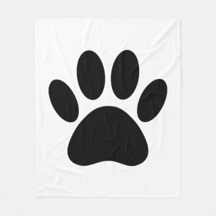 Dog Pawprint Fleece Blanket