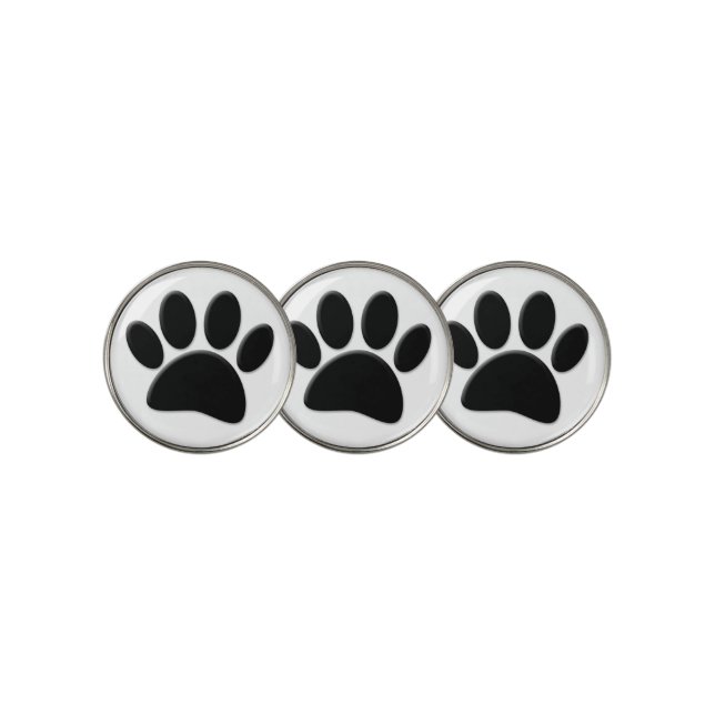 Dog Pawprint Golf Ball Marker (3 Up)