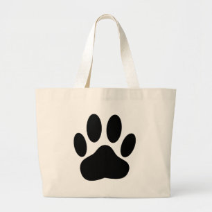 Dog Pawprint Large Tote Bag