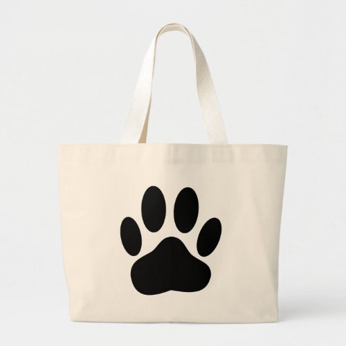 Dog Pawprint Large Tote Bag