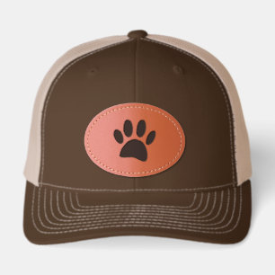 Dog Pawprint Leather Patch Hat