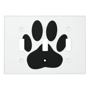 Dog Pawprint Light Switch Cover