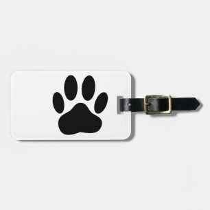 Dog Pawprint Luggage Tag