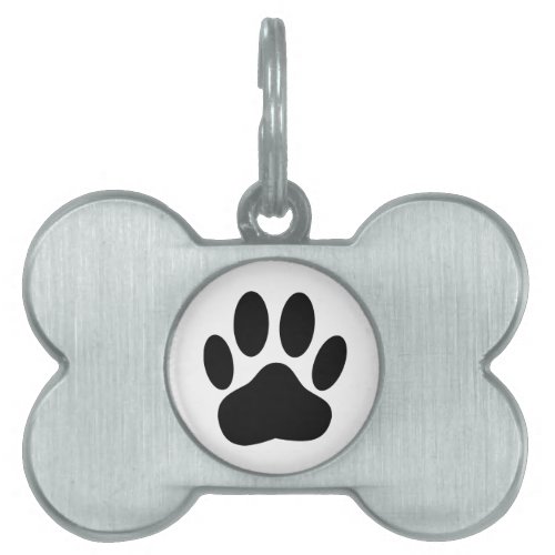 Dog Pawprint Pet Tag