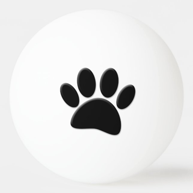 Dog Pawprint Ping Pong Ball (Front)