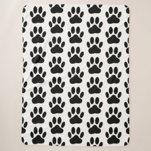 Dog Pawprint Sherpa Blanket