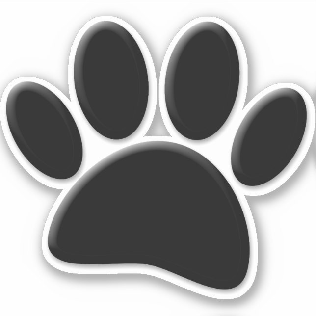 Dog Pawprint Sticker (Front)