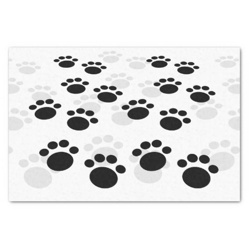 Dog Pawprint Trail Tissue Paper