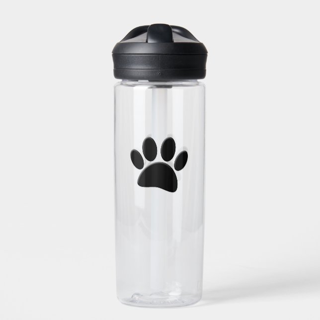 Dog Pawprint Water Bottle (Front)
