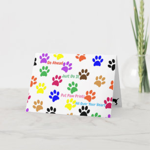 Dog Pawprints Card