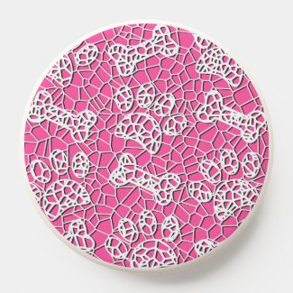Dog Paws and Bones Faux Lace Art Print