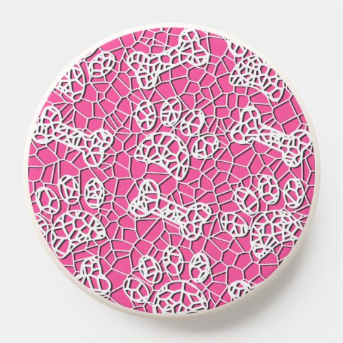 Dog Paws and Bones Faux Lace Art Print PopSocket