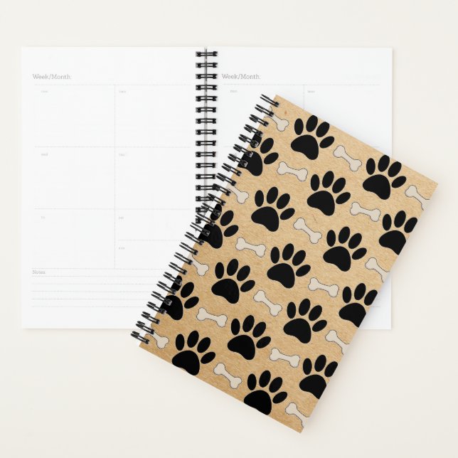 Dog Paws And Bones Pattern Planner (Display)