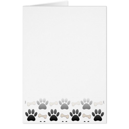 Dog Paws And Bones With Gradient Cards (Front)
