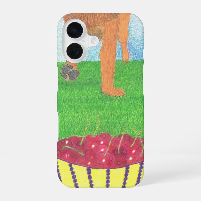 Dog paws and cherry phone case (Back)