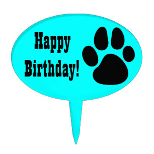 Dog Paws and Dog Bones Cake Topper
