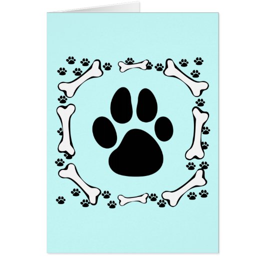 Dog Paws and Dog Bones Cards (Front)