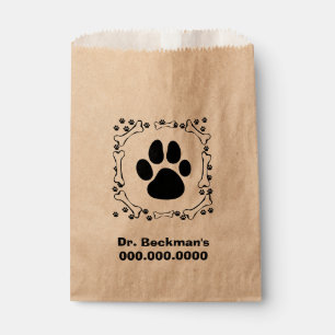Dog Paws and Dog Bones Favor Bag