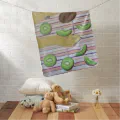 Dog paws and kiwi blanket