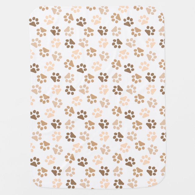Dog Paws Baby Blanket (Front)