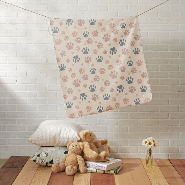 Dog Paws Baby Blanket - Baby Showers (In Situ)