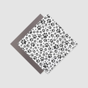 Dog Paws Black and White Polka Dot Car Magnet