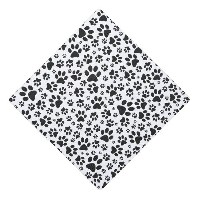 Dog Paws Black and White Polka Dot  Graduation Cap Topper (Front)