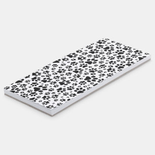 Dog Paws Black and White Polka Dot  Magnetic Notepad