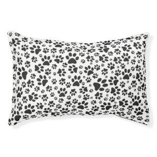 Dog Paws Black and White Polka Dot  Pet Bed