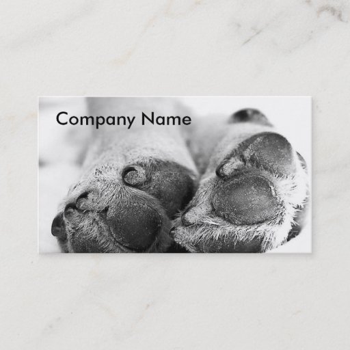 Customizable Dog Paws Business Cards