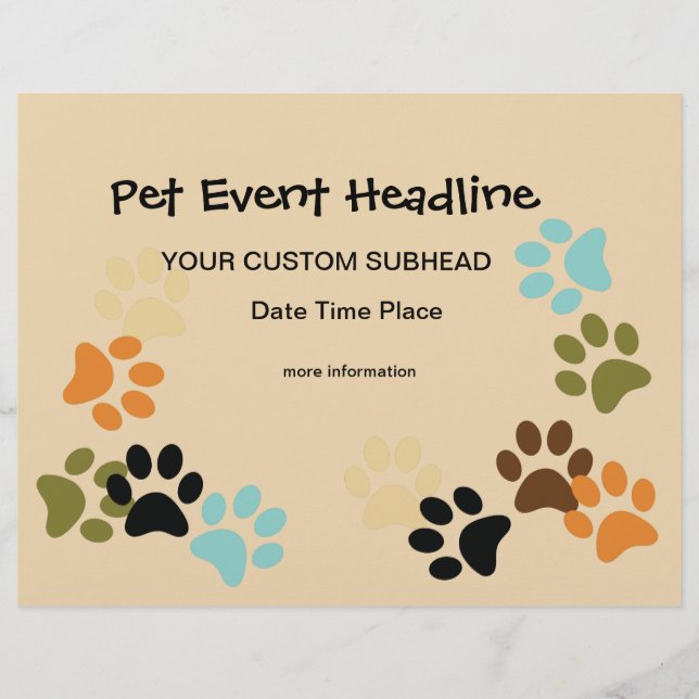 Dog Paws cusom flyer (Front)