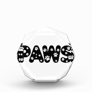 Dog Paws Custom Text Award
